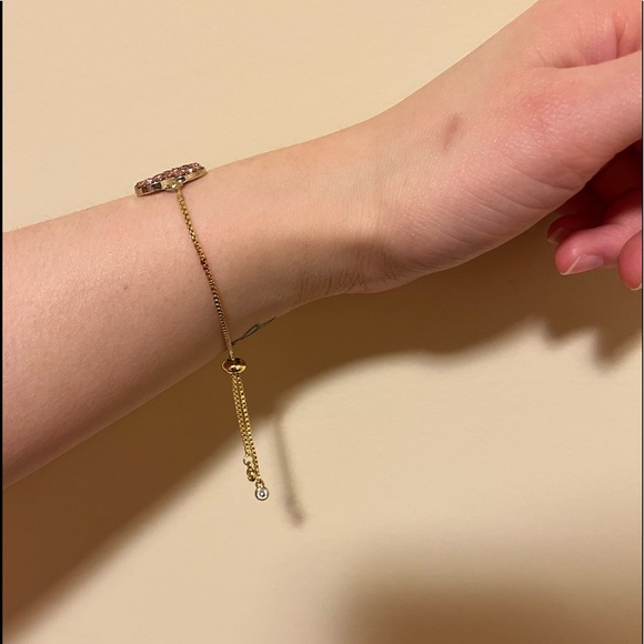 SOLD - Authentic Reworked Pink Gem CC Bracelet - Picture 5 of 5